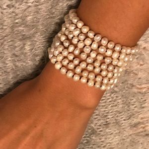 Authentic freshwater pear bracelet